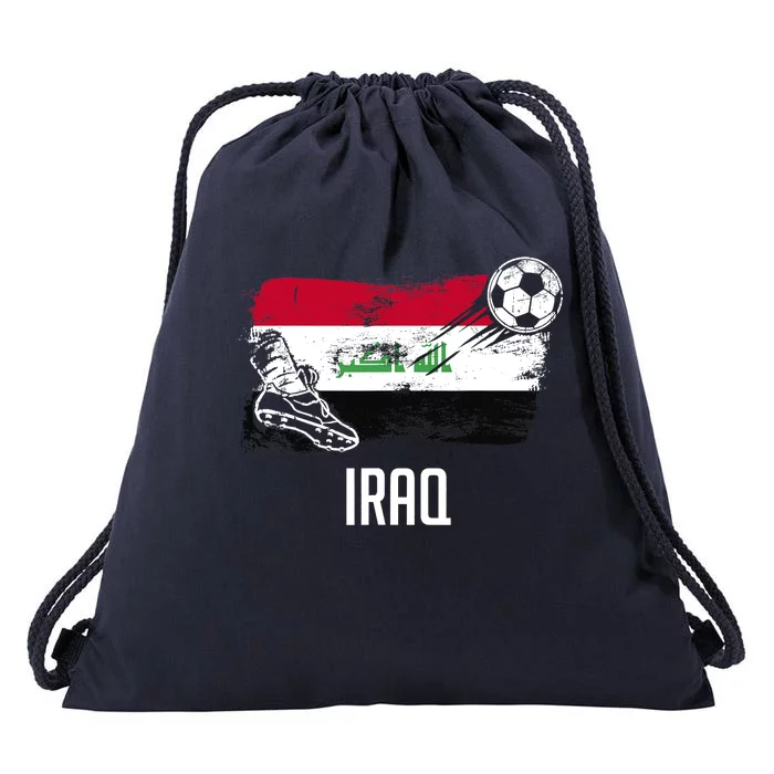 Iraq Flag Jersey Iraqi Soccer Team Iraqi Drawstring Bag