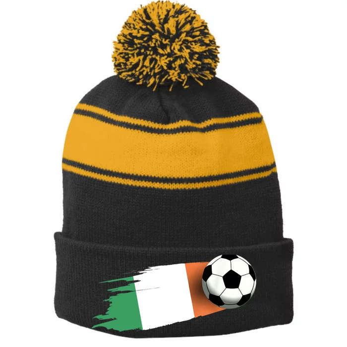 Ireland Flag Jersey Ireland Soccer Team Ireland Stripe Pom Pom Beanie