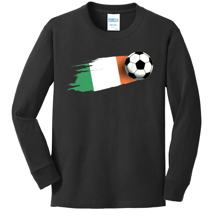 Ireland Flag Jersey Ireland Soccer Team Ireland Kids Long Sleeve Shirt