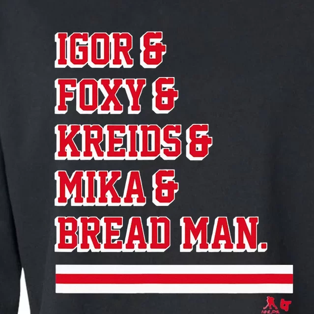 Igor & Foxy & Kreids & Mika & Bread Man New York Hockey Cropped Pullover Crew