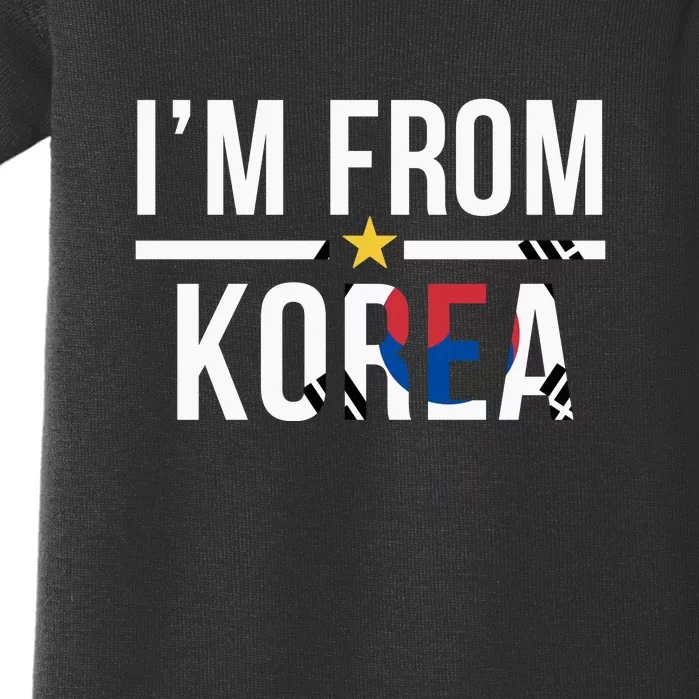 Im From Korea | Korea Flag Baby Bodysuit