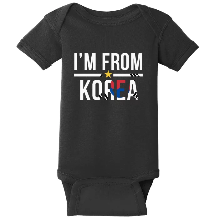 Im From Korea | Korea Flag Baby Bodysuit