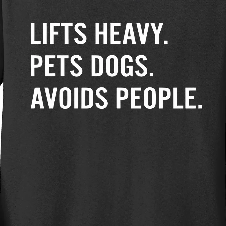 Ironpanda Fitness Lifts Heavy Pets Dogs Avoids People Kids Long Sleeve Shirt