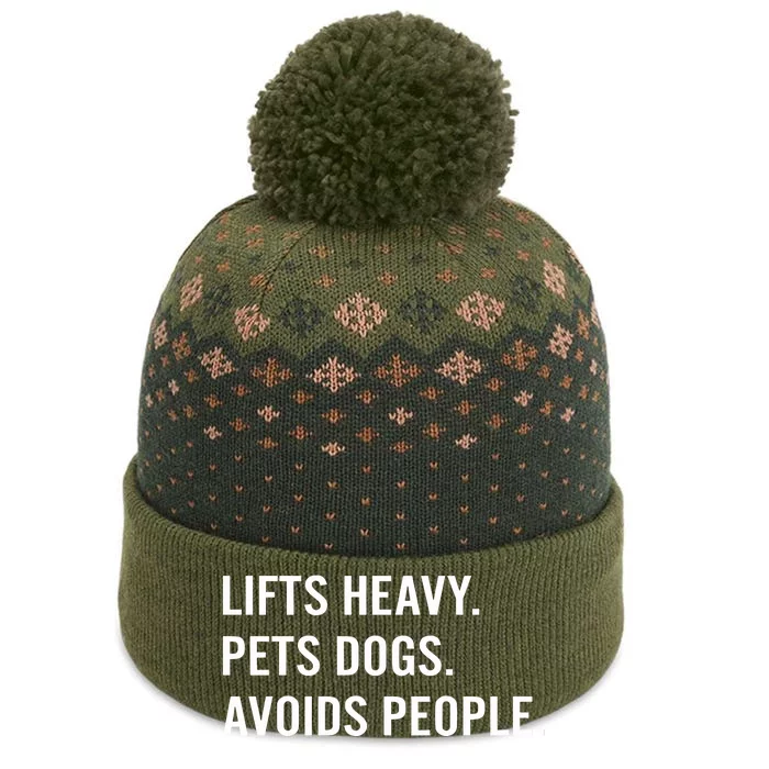 Ironpanda Fitness Lifts Heavy Pets Dogs Avoids People The Baniff Cuffed Pom Beanie