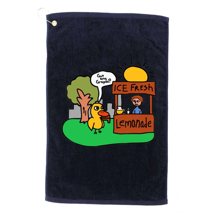 Ice Fresh Lemonade Got Any Grapes Duck Funny Gift Platinum Collection Golf Towel