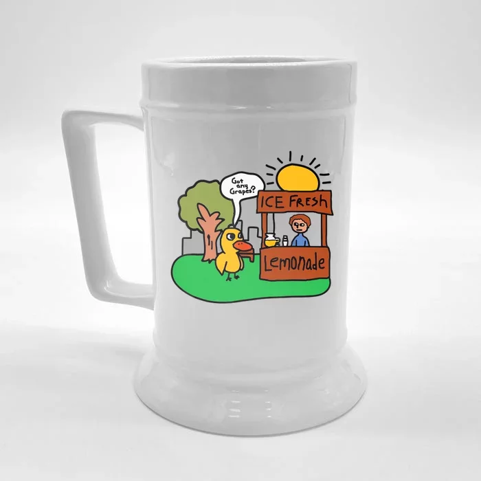 Ice Fresh Lemonade Got Any Grapes Duck Funny Gift Front & Back Beer Stein