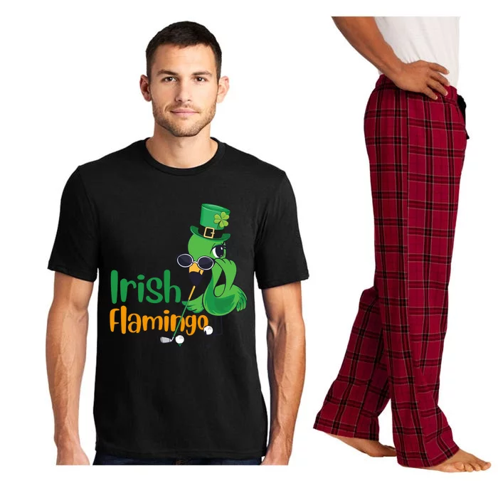 Irish Flamingo Leprechaun Hat Golf Lovers St Patrick's Day Gift Pajama Set