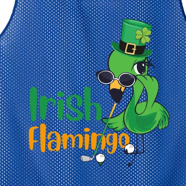 Irish Flamingo Leprechaun Hat Golf Lovers St Patrick's Day Gift Mesh Reversible Basketball Jersey Tank