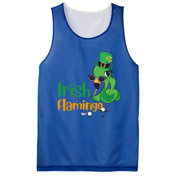 Irish Flamingo Leprechaun Hat Golf Lovers St Patrick's Day Gift Mesh Reversible Basketball Jersey Tank