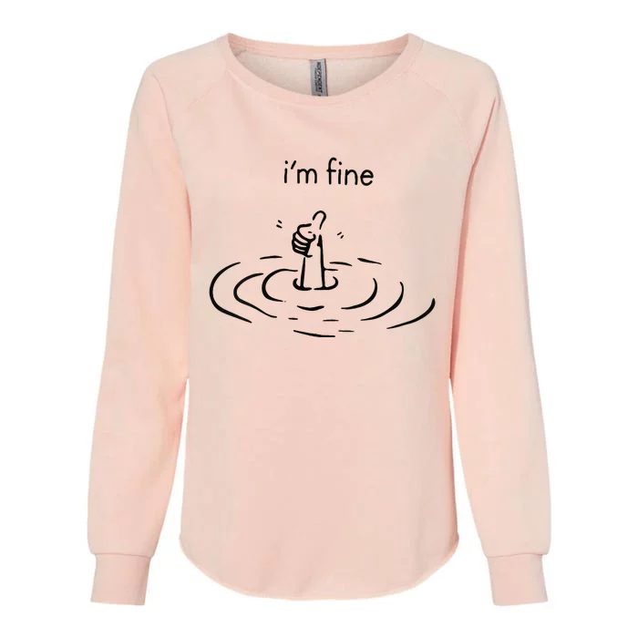 IM Fine Like Hand Thumbs Up On Water Surface IM Fine Womens California Wash Sweatshirt