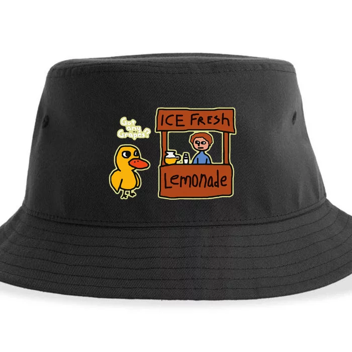 Ice Fresh Lemonade Duck Funny Got Any Grapes Love Gift Sustainable Bucket Hat