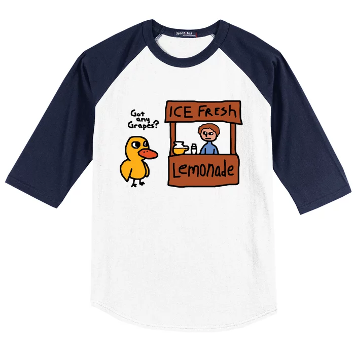 Ice Fresh Lemonade Got Any Grapes Duck Funny Baseball Sleeve Shirt