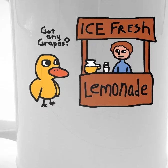 Ice Fresh Lemonade Got Any Grapes Duck Funny Front & Back Beer Stein