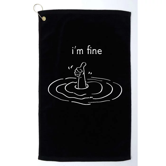 IM Fine Like Hand Thumbs Up On Water Surface IM Fine Platinum Collection Golf Towel