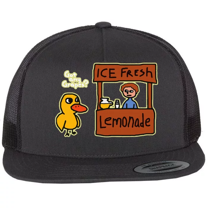 Ice Fresh Lemonade Duck Funny Got Any Grapes Flat Bill Trucker Hat