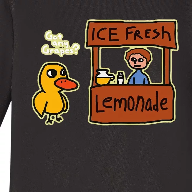 Ice Fresh Lemonade Duck Funny Got Any Grapes Baby Long Sleeve Bodysuit