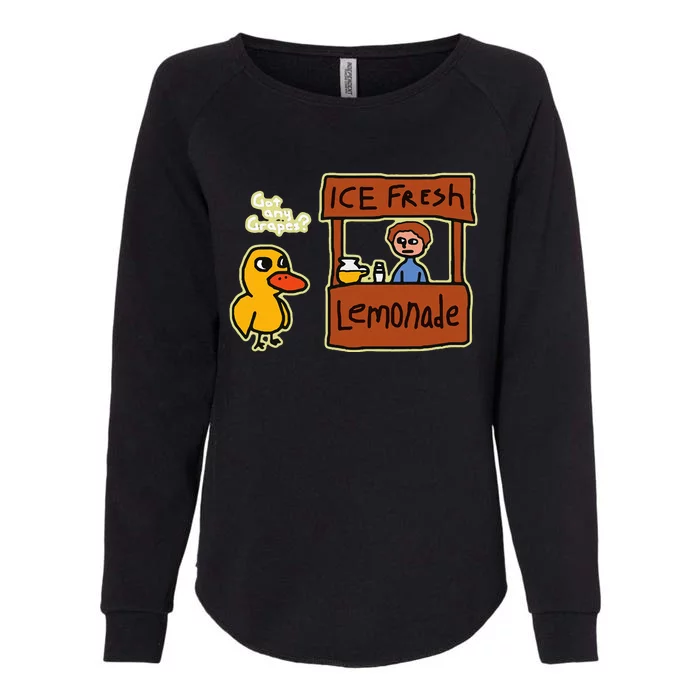 Ice Fresh Lemonade Duck Funny Got Any Grapes Womens California Wash Sweatshirt