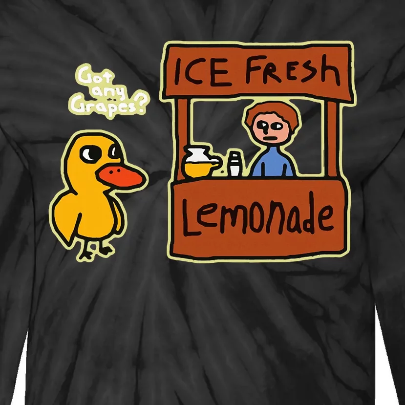 Ice Fresh Lemonade Duck Funny Got Any Grapes Tie-Dye Long Sleeve Shirt