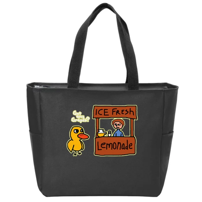 Ice Fresh Lemonade Duck Funny Got Any Grapes Zip Tote Bag