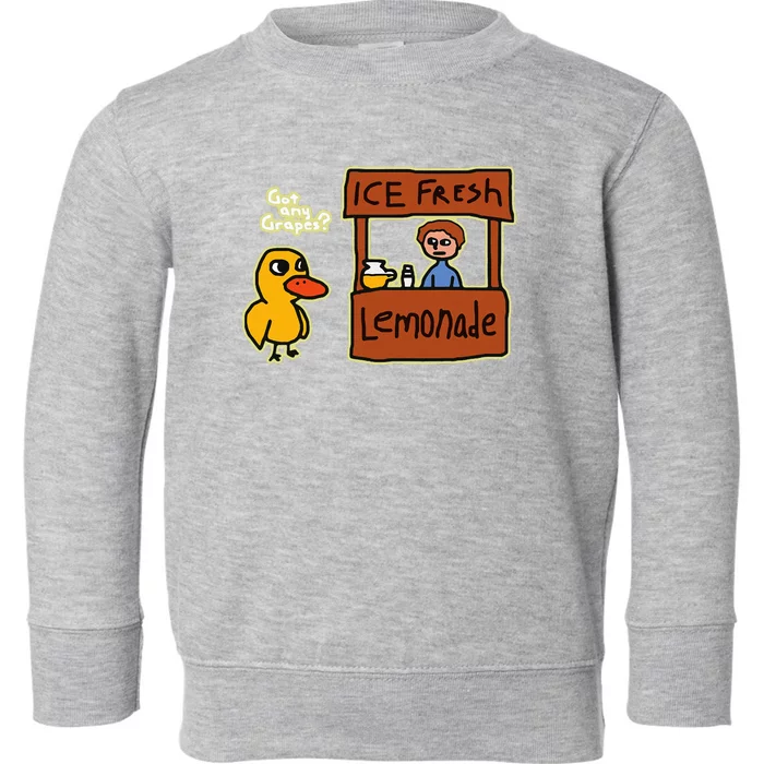 Ice Fresh Lemonade Duck Funny Got Any Grapes Love Gift Toddler Sweatshirt