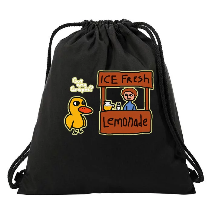 Ice Fresh Lemonade Duck Funny Got Any Grapes Love Gift Drawstring Bag