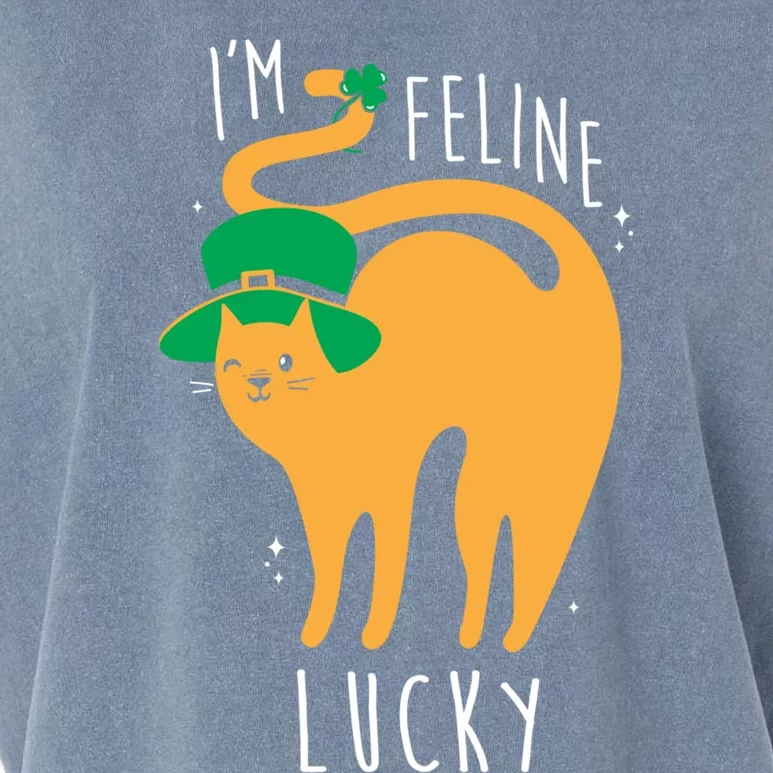 I'm Feline Lucky Funny St Patricks Day Cat Lover Cool Gift Garment-Dyed Women's Muscle Tee