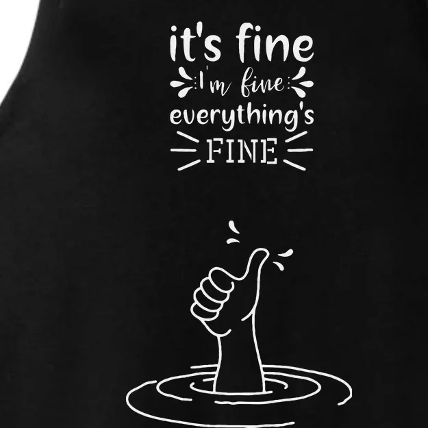 IM Fine Like Hand Thumbs Up On Water Surface IM Fine Ladies Tri-Blend Wicking Tank