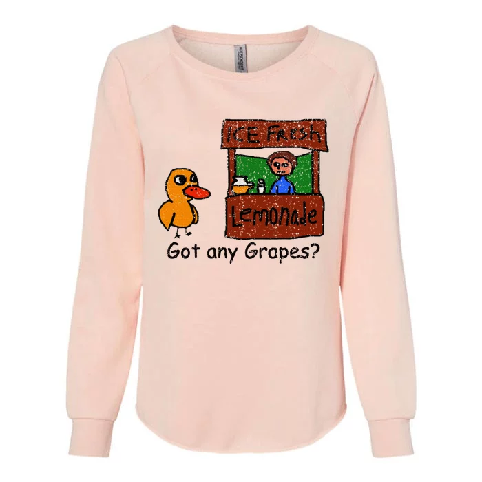 Ice Fresh Lemonade Duck Funny Got Any Grapes Love Gift Womens California Wash Sweatshirt