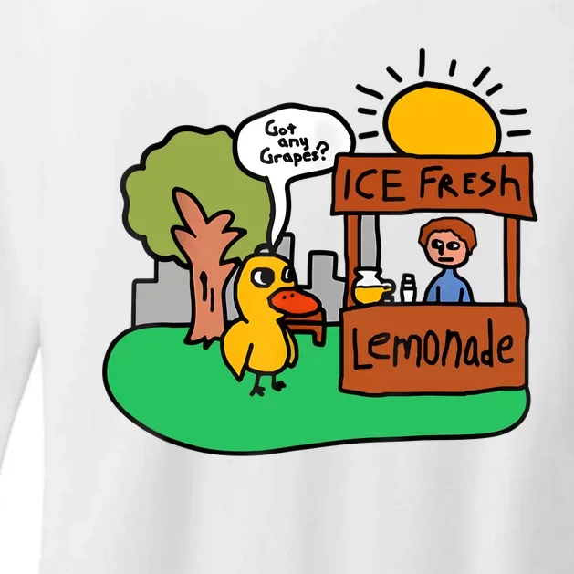 Ice Fresh Lemonade Got Any Grapes Duck Funny Gift Womens CVC Long Sleeve Shirt