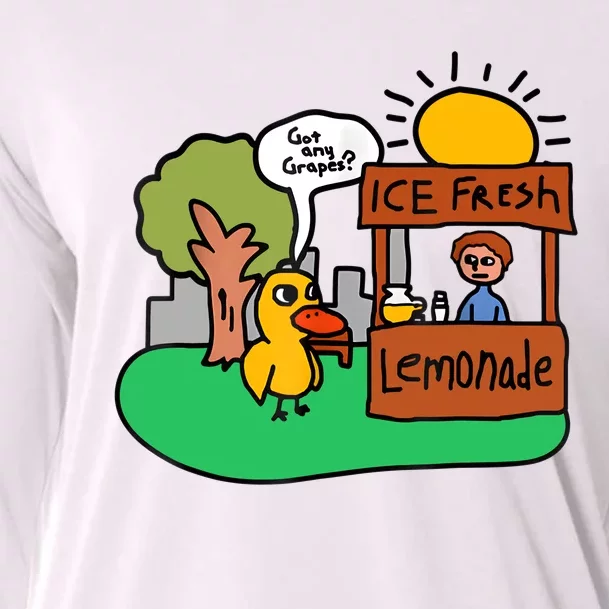 Ice Fresh Lemonade Got Any Grapes Duck Funny Gift Cooling Performance Long Sleeve Crew