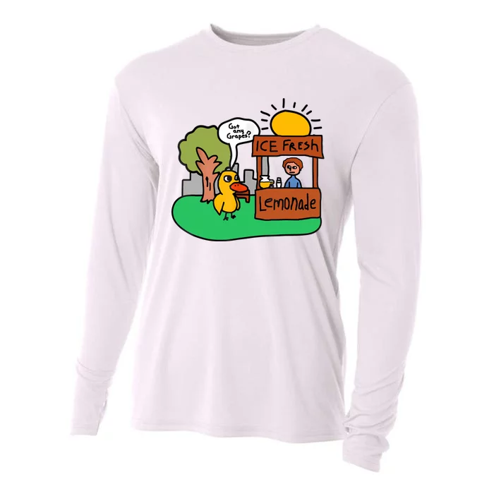 Ice Fresh Lemonade Got Any Grapes Duck Funny Gift Cooling Performance Long Sleeve Crew