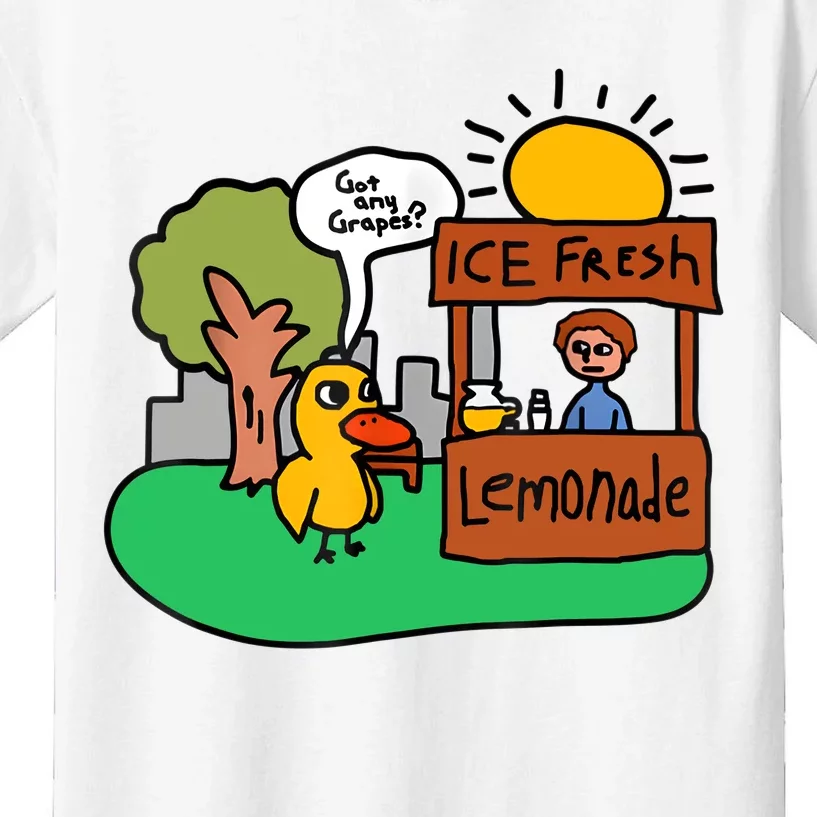 Ice Fresh Lemonade Got Any Grapes Duck Funny Gift Kids T-Shirt