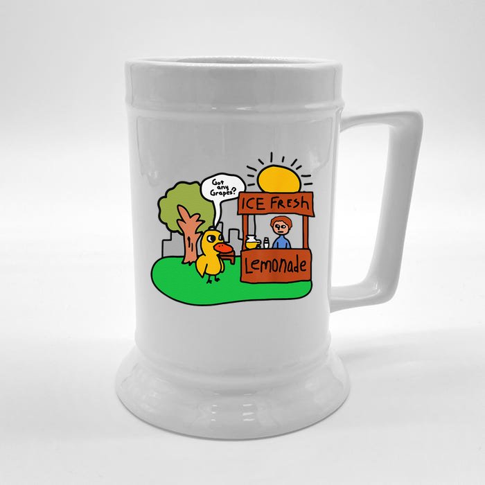 Ice Fresh Lemonade Got Any Grapes Duck Funny Gift Front & Back Beer Stein