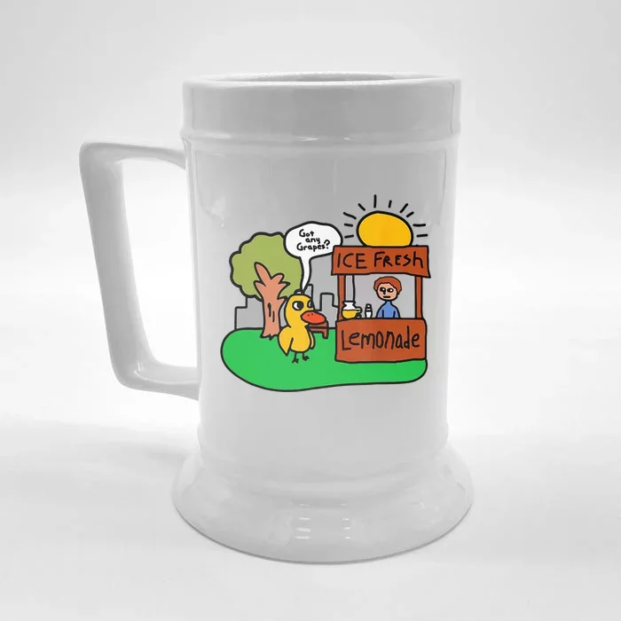 Ice Fresh Lemonade Got Any Grapes Duck Funny Gift Front & Back Beer Stein