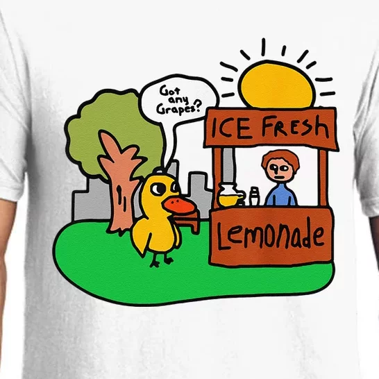 Ice Fresh Lemonade Got Any Grapes Duck Funny Gift Pajama Set