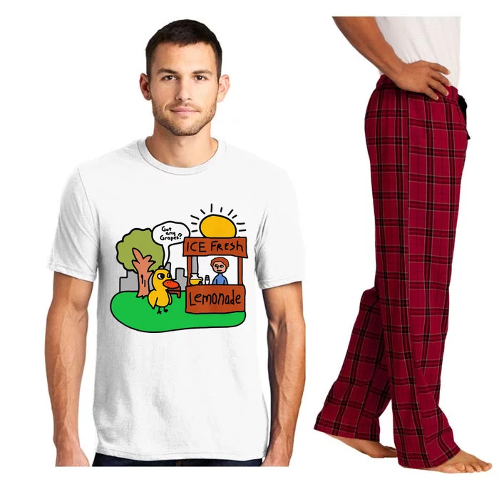 Ice Fresh Lemonade Got Any Grapes Duck Funny Gift Pajama Set