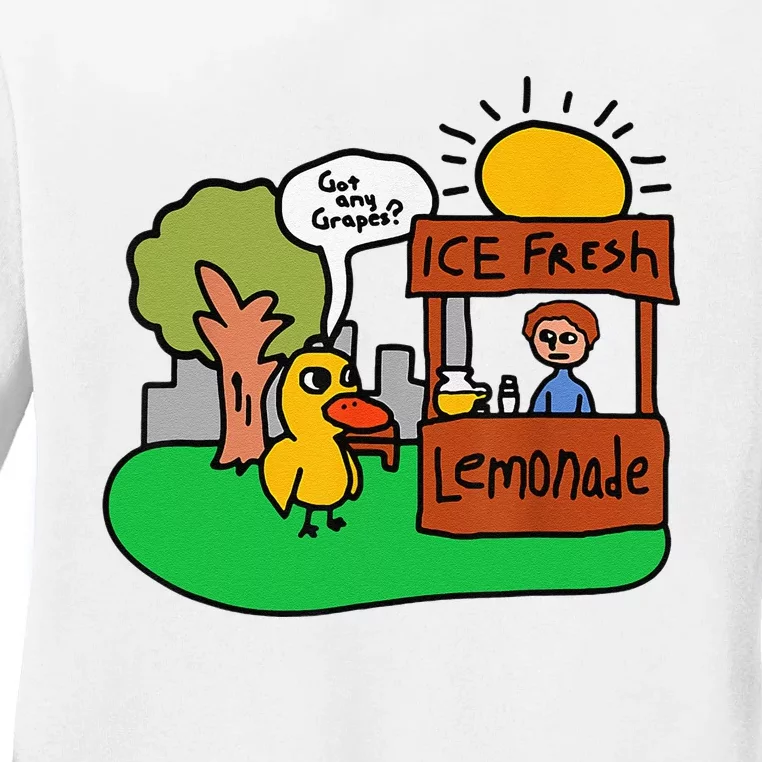 Ice Fresh Lemonade Got Any Grapes Duck Funny Gift Ladies Long Sleeve Shirt