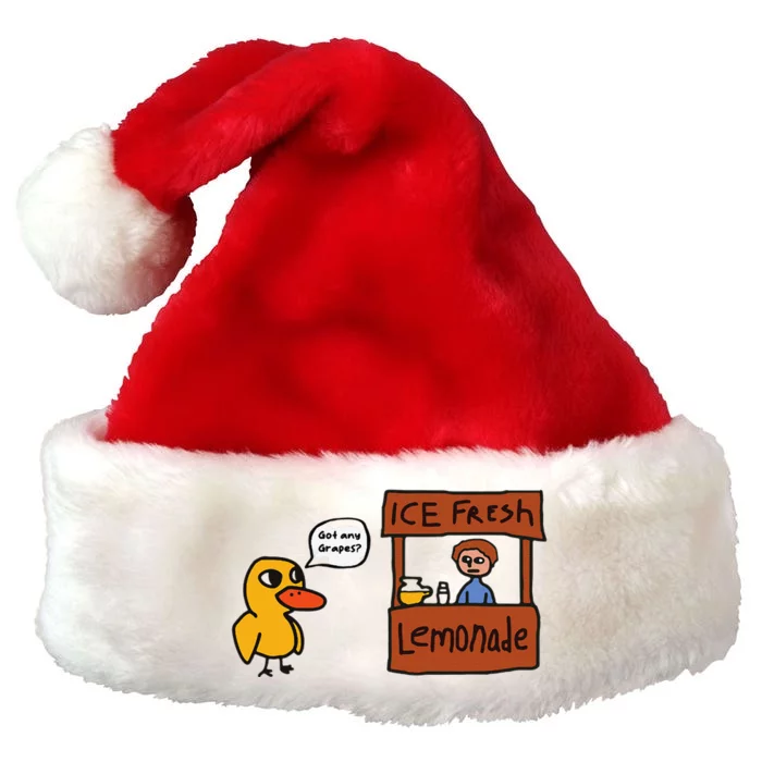 Ice Fresh Lemonade Got Any Grapes Duck Funny Ice Fresh, Cool Premium Christmas Santa Hat