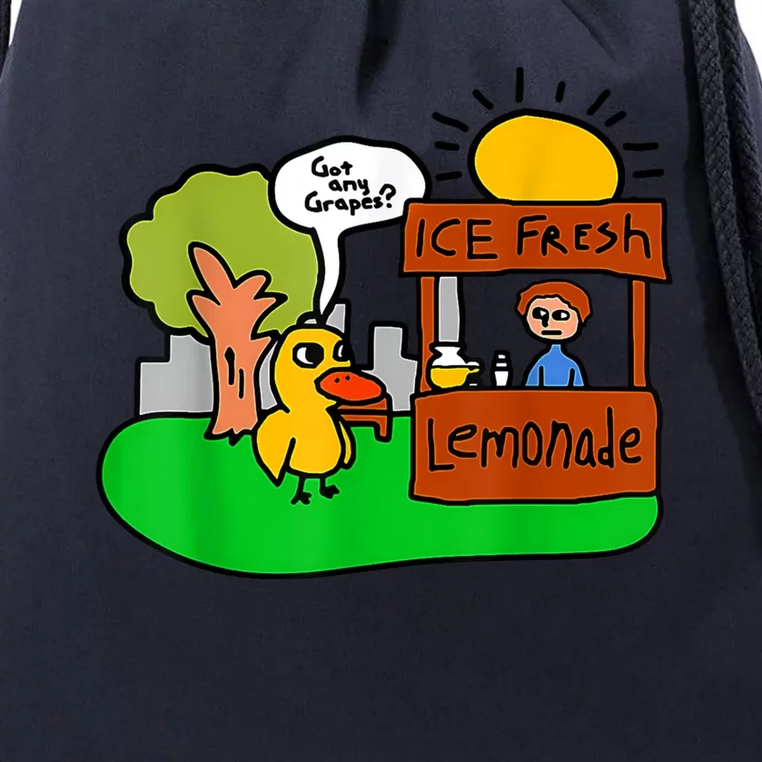 Ice Fresh Lemonade Got Any Grapes Duck Funny Gift Drawstring Bag