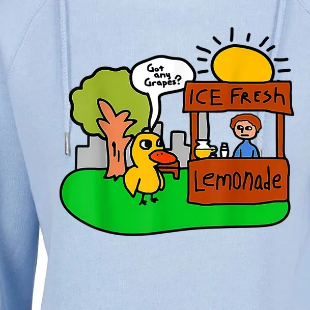 Ice Fresh Lemonade Got Any Grapes Duck Funny Gift Womens Funnel Neck Pullover Hood