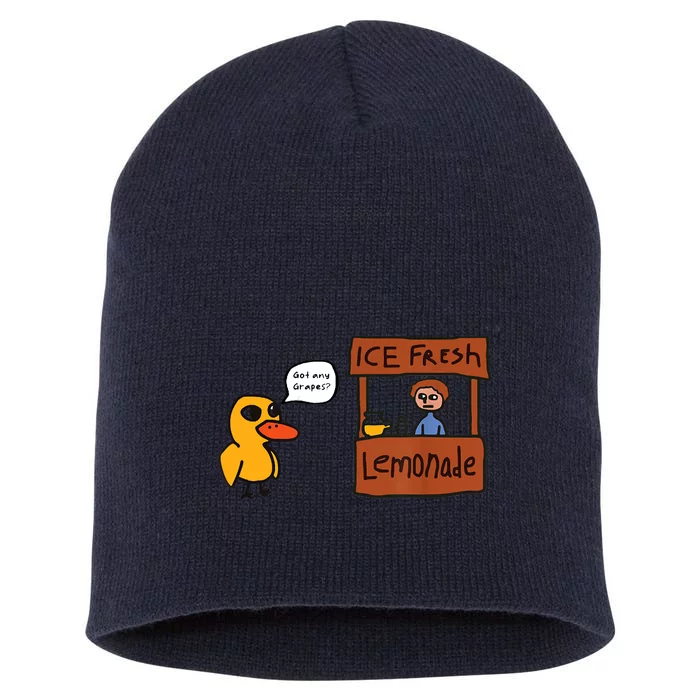 Ice Fresh Lemonade Got Any Grapes Duck Funny Ice Fresh Short Acrylic Beanie