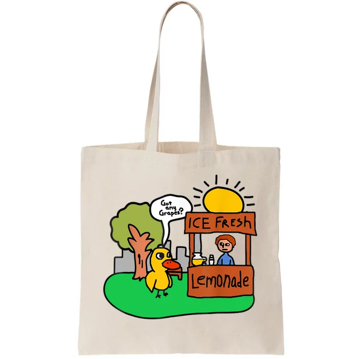 Ice Fresh Lemonade Got Any Grapes Duck Funny Gift Tote Bag