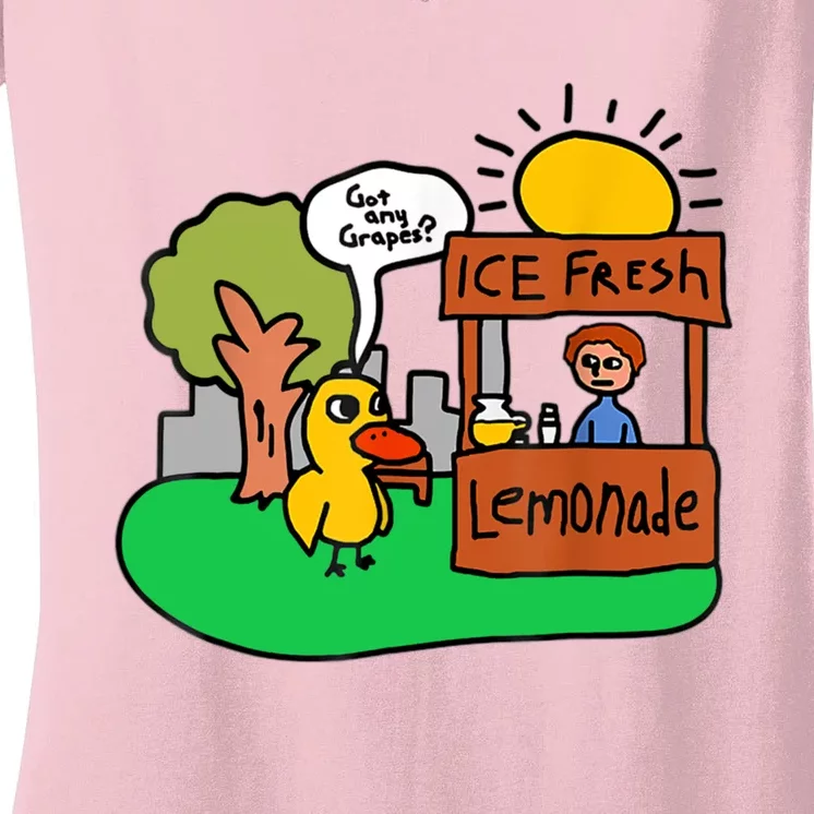 Ice Fresh Lemonade Got Any Grapes Duck Funny Gift Women's V-Neck T-Shirt