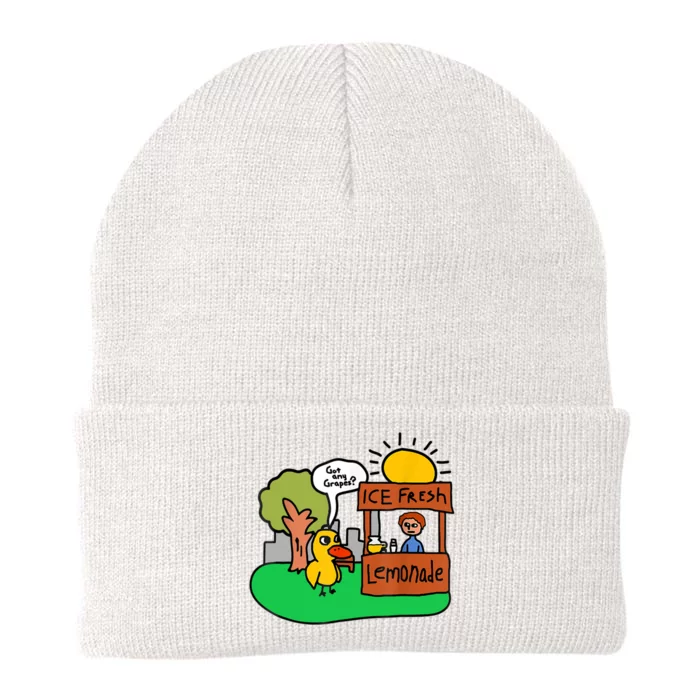 Ice Fresh Lemonade Got Any Grapes Duck Funny Gift Knit Cap Winter Beanie