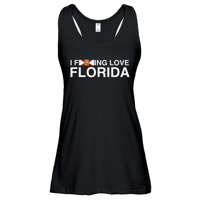 I Fucking Love Florida Floridian Fisher Sunshine Ladies Essential Flowy Tank