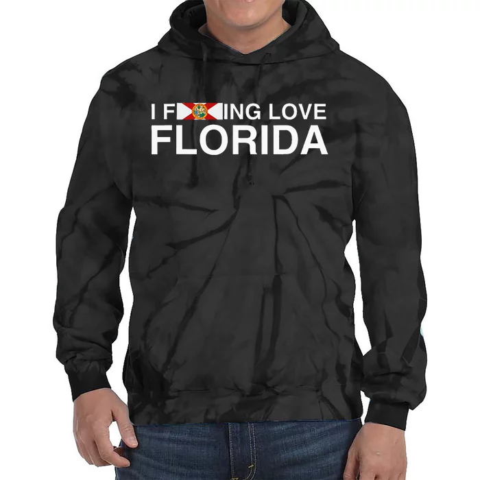 I Fucking Love Florida Floridian Fisher Sunshine Tie Dye Hoodie