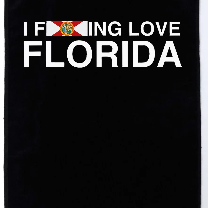 I Fucking Love Florida Floridian Fisher Sunshine Platinum Collection Golf Towel