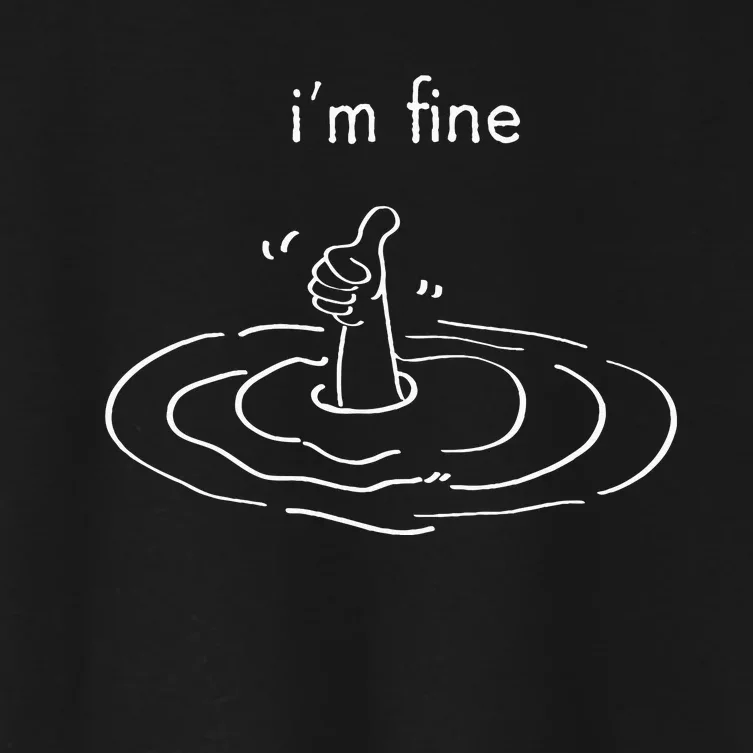 IM Fine Like Hand Thumbs Up On Water Surface Women's Crop Top Tee