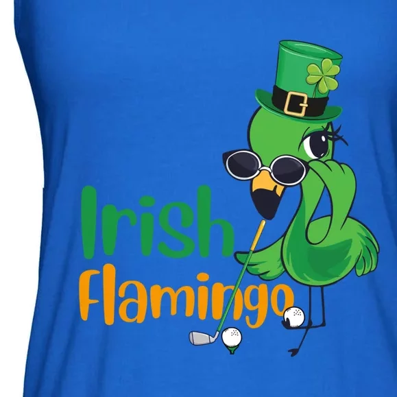 Irish Flamingo Leprechaun Hat Golf Lovers St Patrick's Day Gift Ladies Essential Flowy Tank