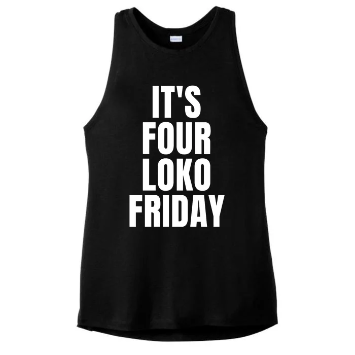 It’S Four Loko Friday And I Have A Gun Ladies Tri-Blend Wicking Tank